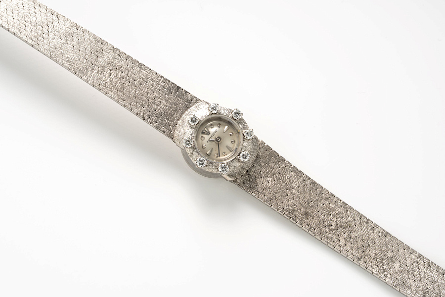 Miniature Jewelry Watch in 18k White Gold