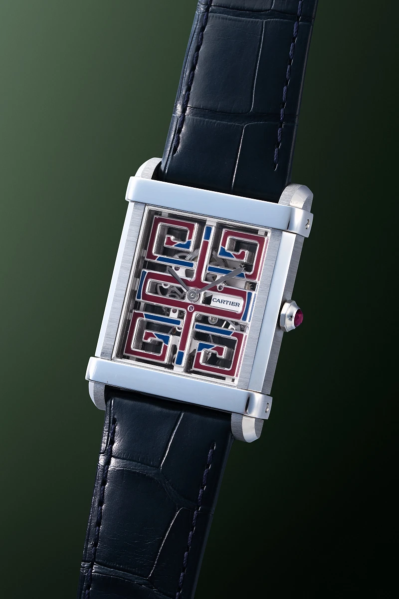 Collection Privée Tank Chinoise Skeleton Ref. CRWHTA0015 in Platinum