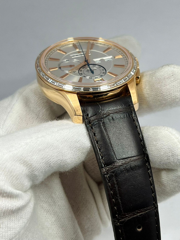 Captain Winsor Annual Calendar Rose Gold Baguette Diamond-set