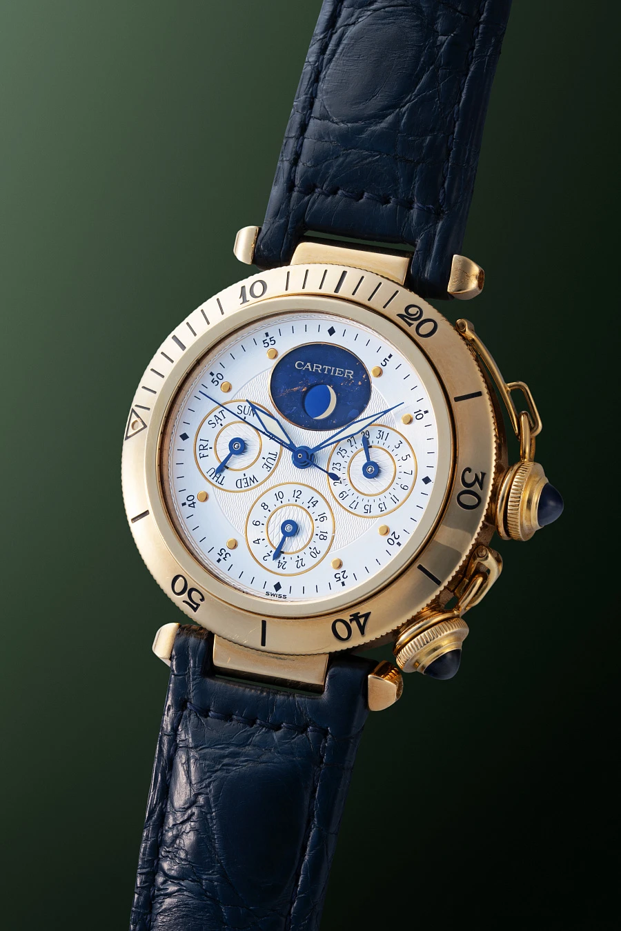 Pasha Calendar Ref. 0985 in 18k Yellow Gold
