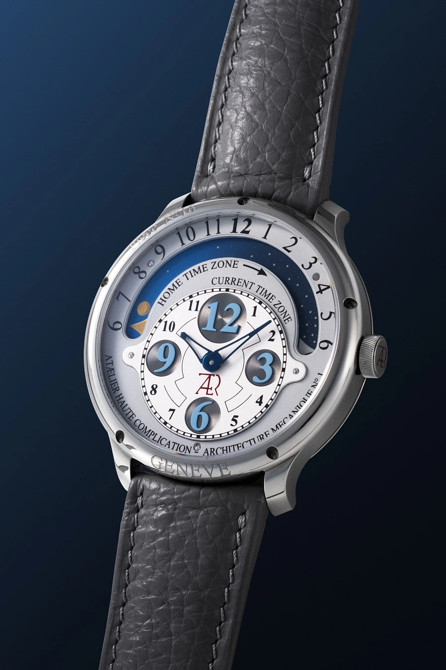 AM1 Dual Time in Stainless Steel