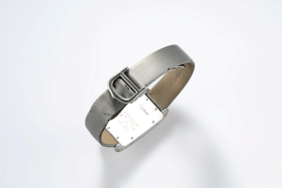 Tank Américaine with Grey Guilloche Dial Ref. 1713 in 18k White Gold