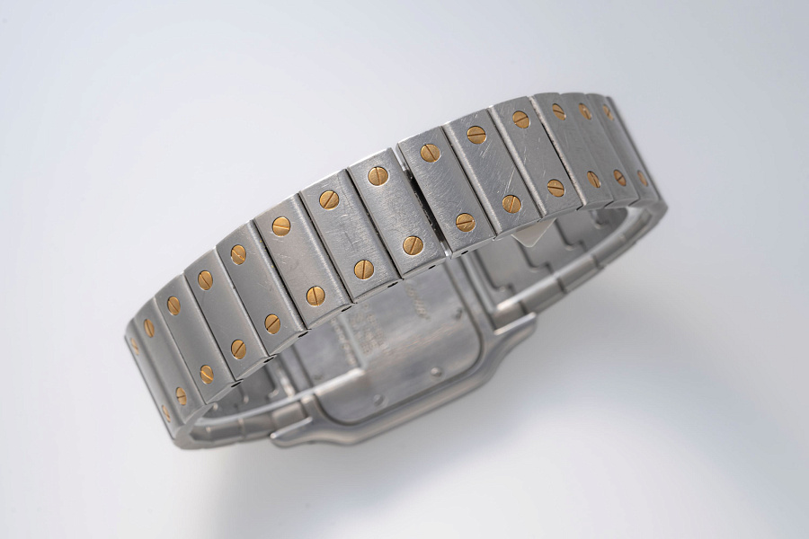 Santos Galbée Ref. 1566 in Stainless Steel and 18k Yellow Gold