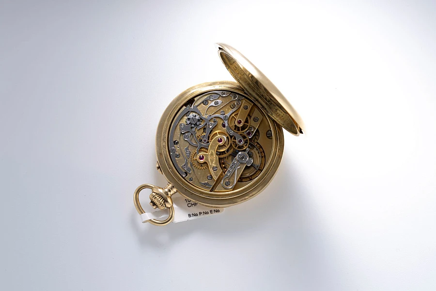 Chronograph Pocket Watch in 18k Yellow Gold