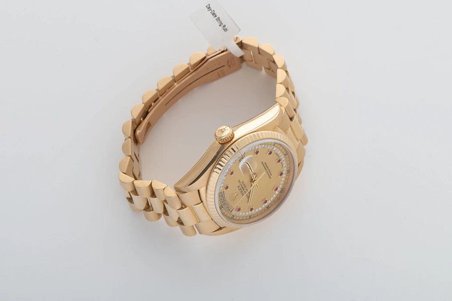 Day-Date Ref. 18038 with 'Ruby String Dial' in 18k Yellow Gold