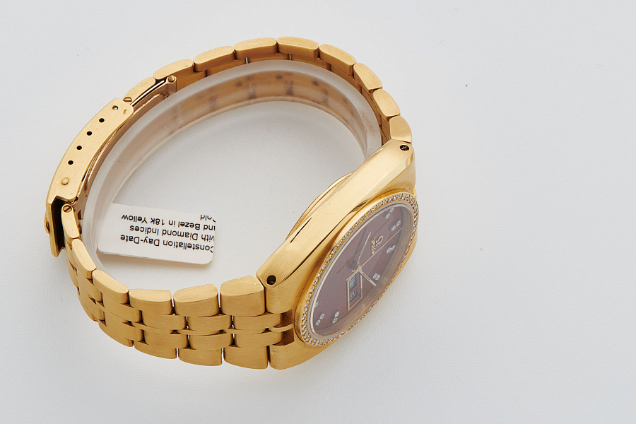 Constellation Day-Date Ref. 1680054 with Diamond Indices and Bezel in 18k Yellow Gold