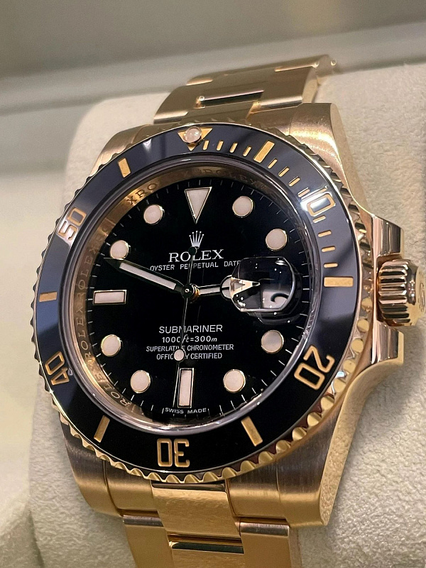 Submariner Date 116618LN Yellow Gold