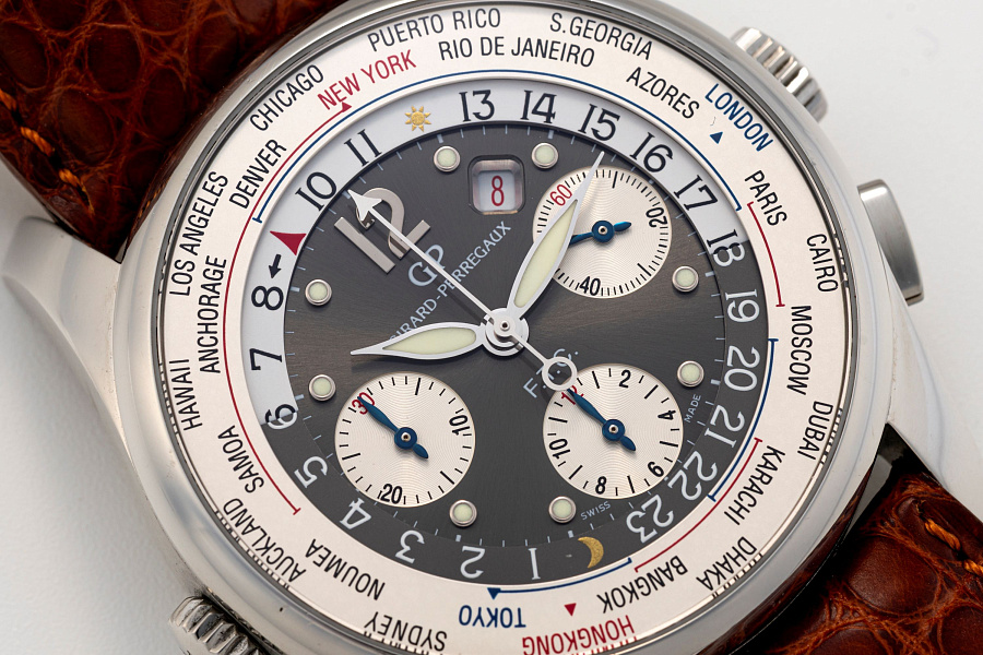 World Timer Chronograph Ref. 49805 in Stainless Steel