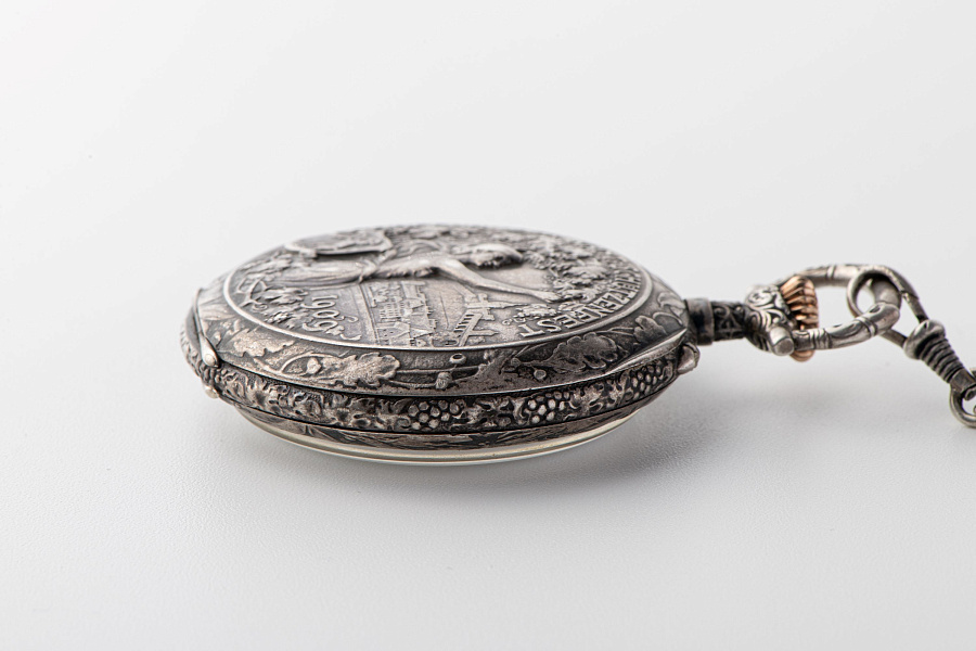 Shooting Tournament 1909 Pocket Watch in Silver