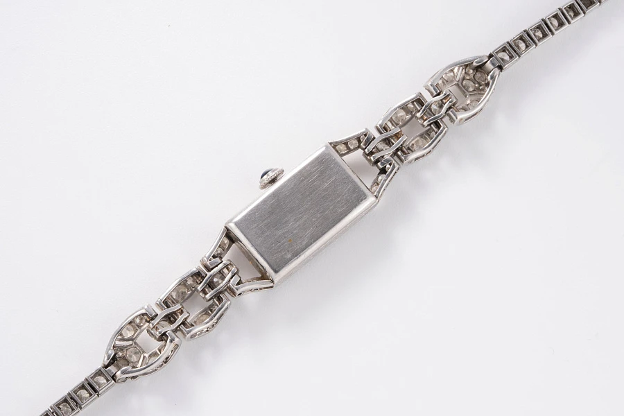 French Cocktail Watch in Platinum and Gold with Diamonds