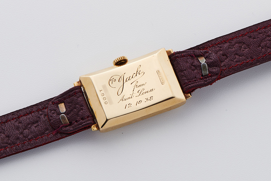 1920s Rectangular Watch Ref. 1880 in 9K Yellow Gold