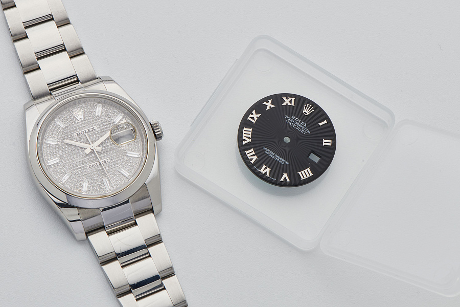 Datejust with Aftermarket Pavé Diamond Dial