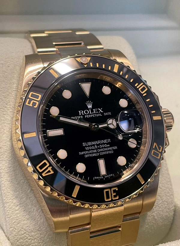 Submariner Date 116618LN Yellow Gold