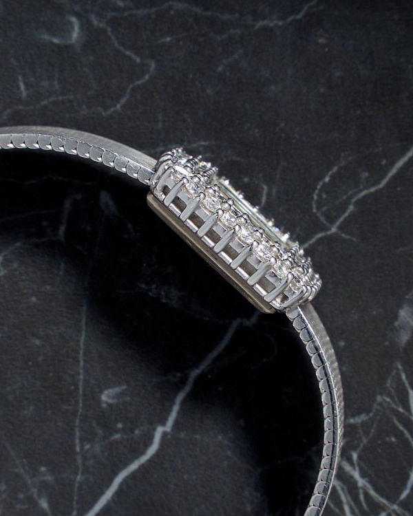 Cocktail Watch Vintage White Gold 20mm Diamond-set