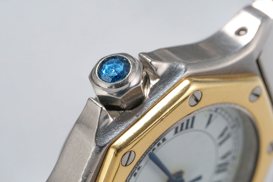 Santos Octagon Ref. 0907 in Stainless Steel and 18k Yellow Gold