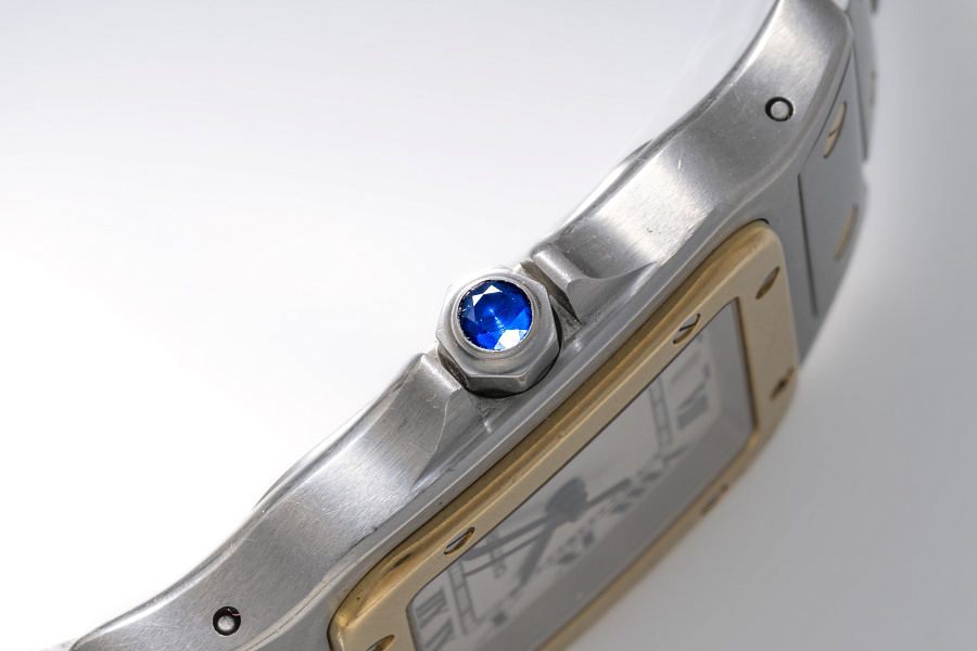 Santos Galbée Ref. 1566 in Stainless Steel and 18k Yellow Gold