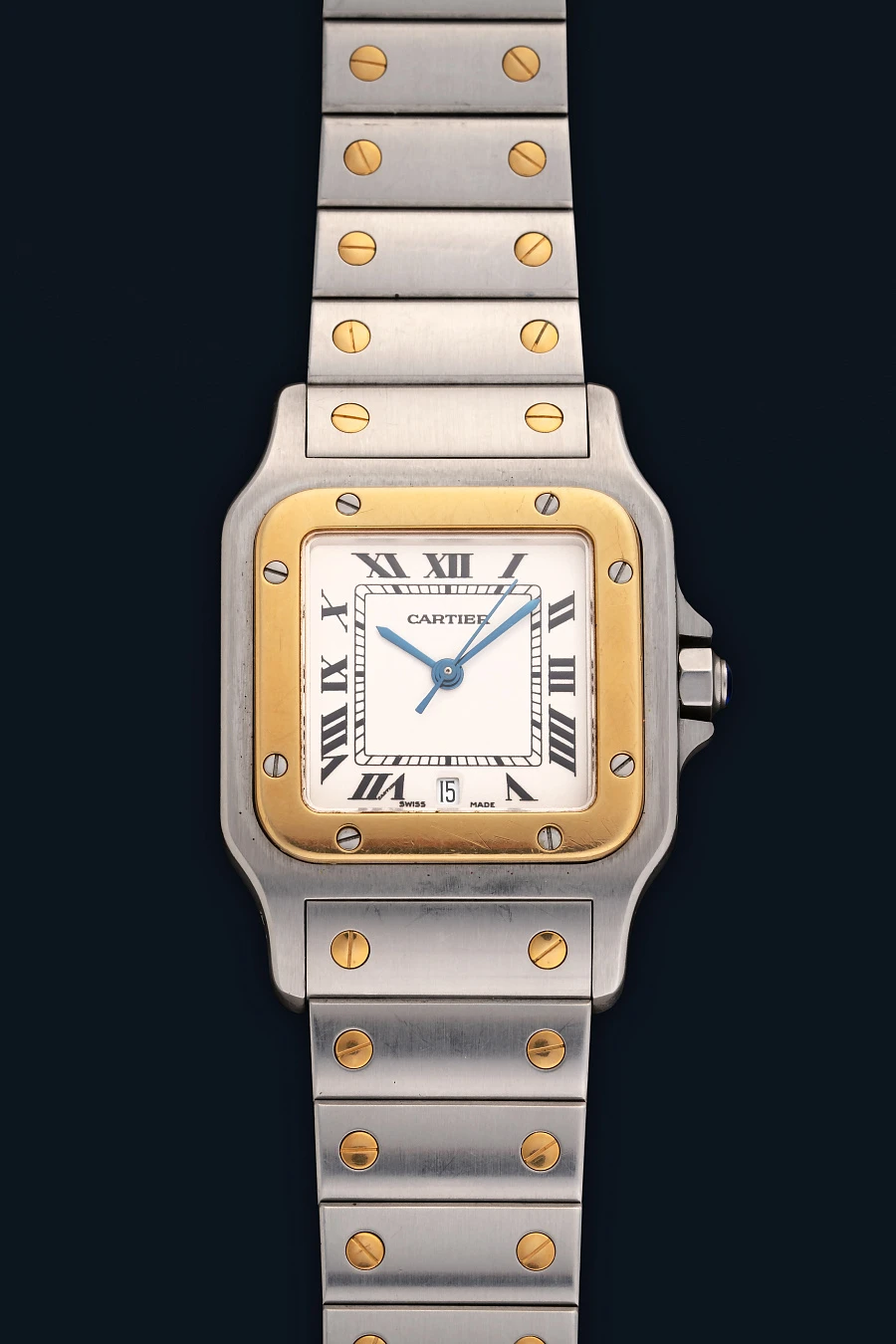 Santos Galbée Ref. 1566 in Stainless Steel and 18k Yellow Gold