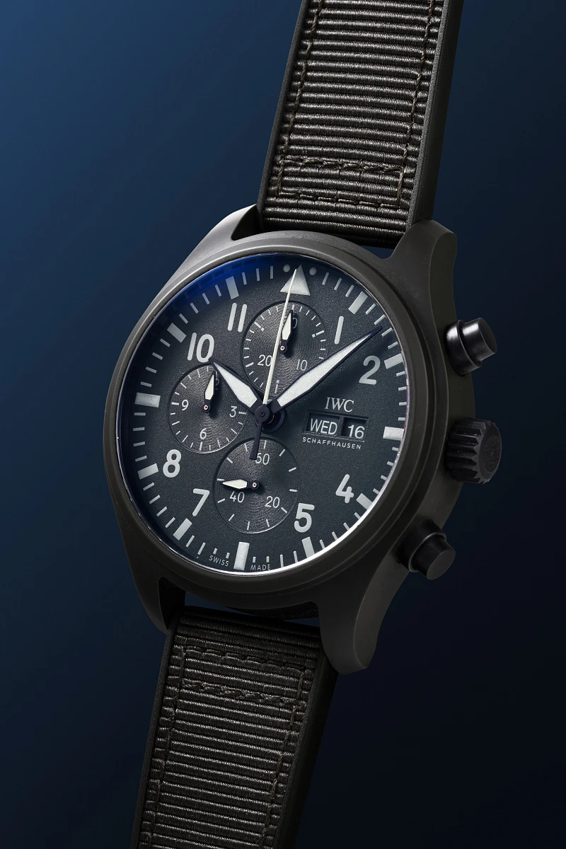 Top Gun Chronograph Ref. IW389106 in Green Ceramic