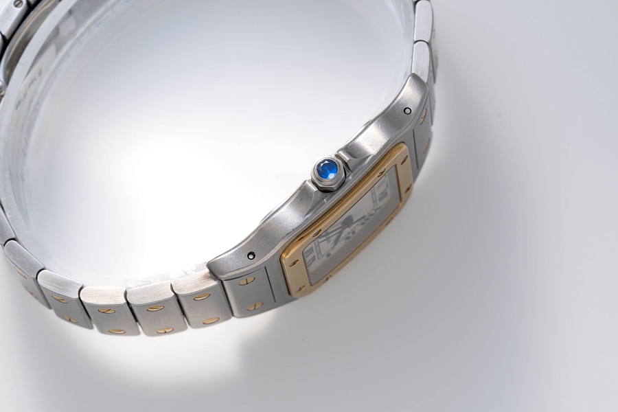 Santos Galbée Ref. 1566 in Stainless Steel and 18k Yellow Gold