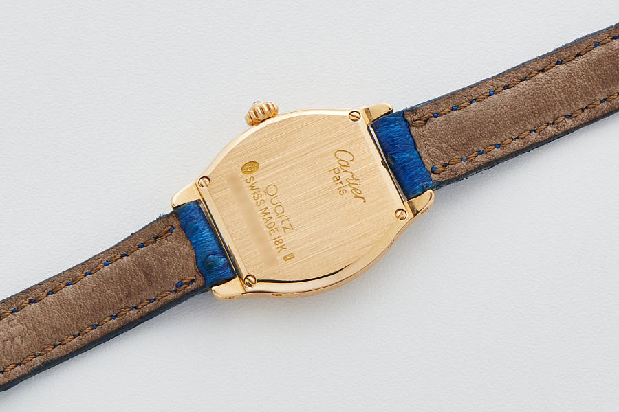 Mini Tortue with Mother of Pearl 'Sunrise Dial' in 18k Yellow Gold