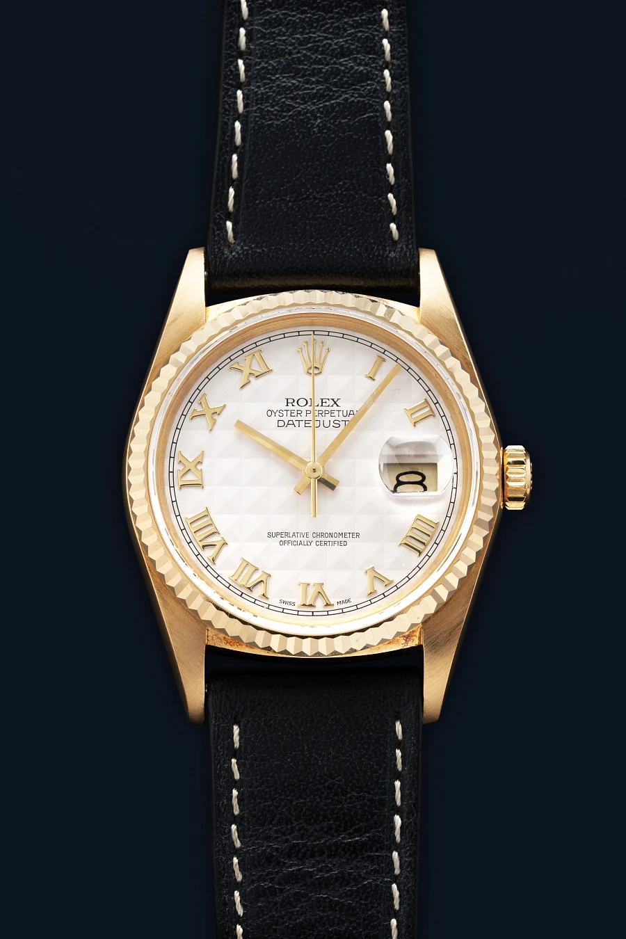 Datejust 'Pyramid Dial' Ref. 16018 in 18k Yellow Gold
