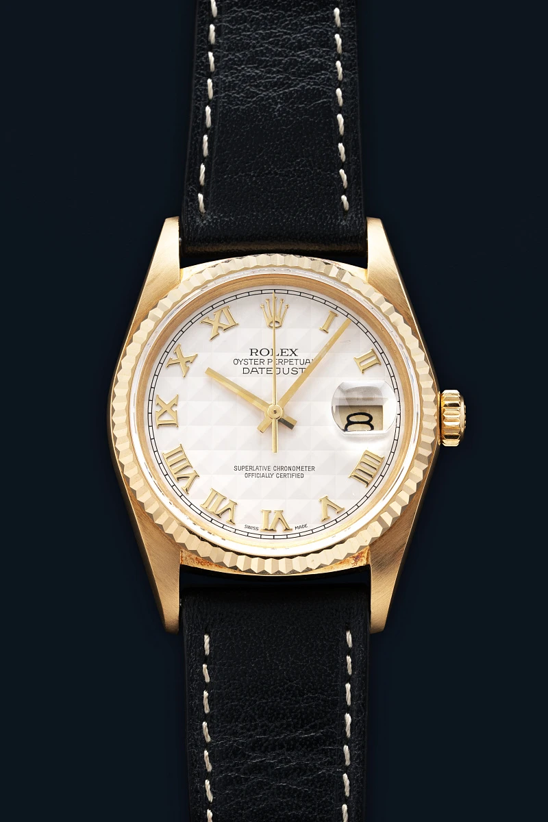 Datejust 'Pyramid Dial' Ref. 16018 in 18k Yellow Gold