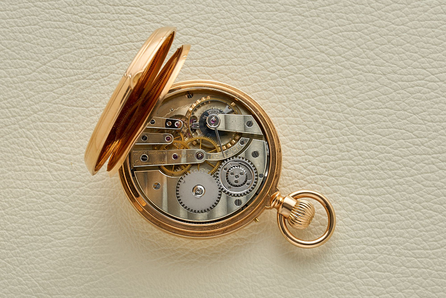 18K Rose Gold Handaufzug, Enamel dial