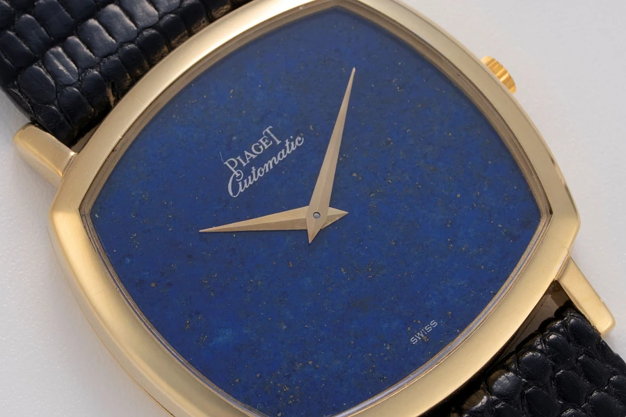 Automatic Lapis Lazuli Dial Dress Watch Ref. 13406 in 18k Yellow Gold