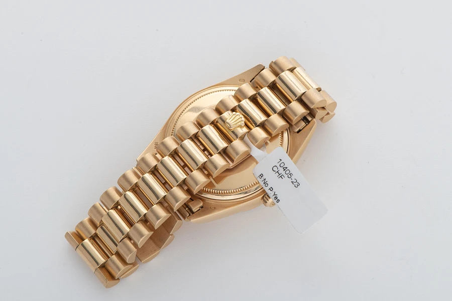 Day-Date Ref. 18038 with 'Ruby String Dial' in 18k Yellow Gold