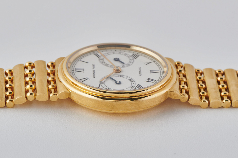 Day-Date Ref. 25573BA on a Special Ladder Bracelet in 18k Yellow Gold
