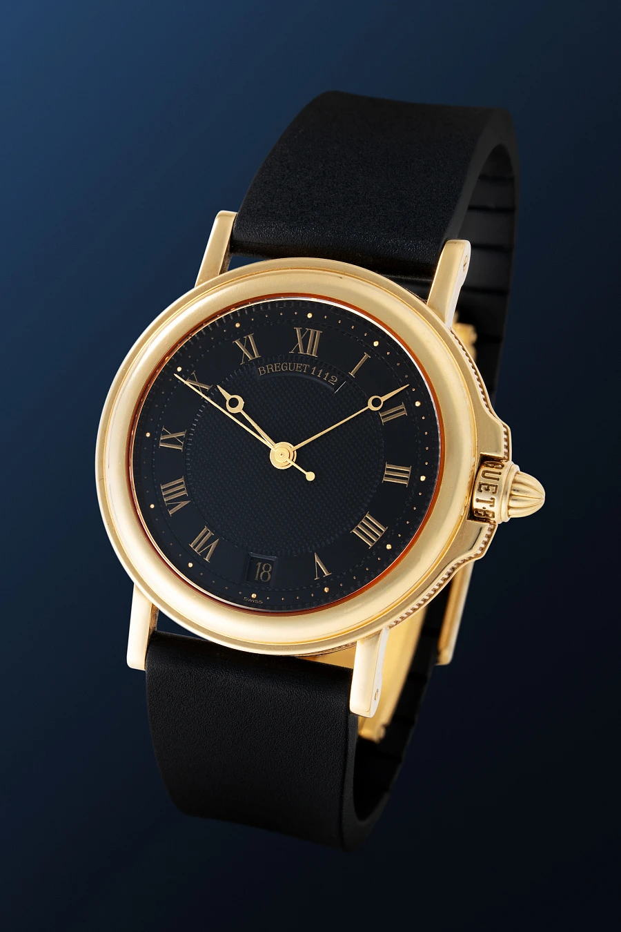 Black Dial Marine Ref. 3400 in 18k Yellow Gold