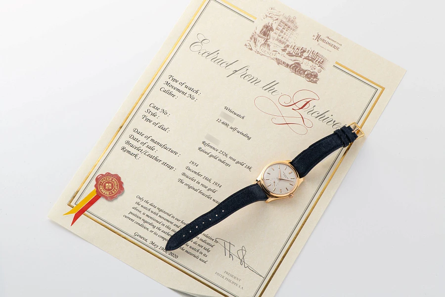 'Freccero' Double Signed Calatrava Ref. 2526 18k Rose Gold