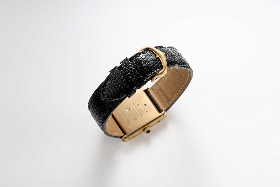 Tank Vermeil with Black Dial