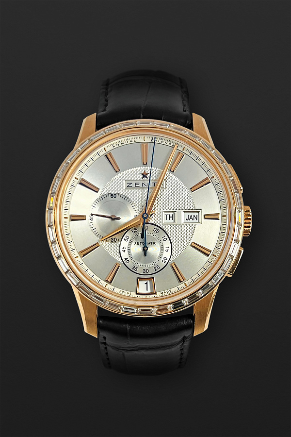 Captain Winsor Annual Calendar Rose Gold Baguette Diamond-set
