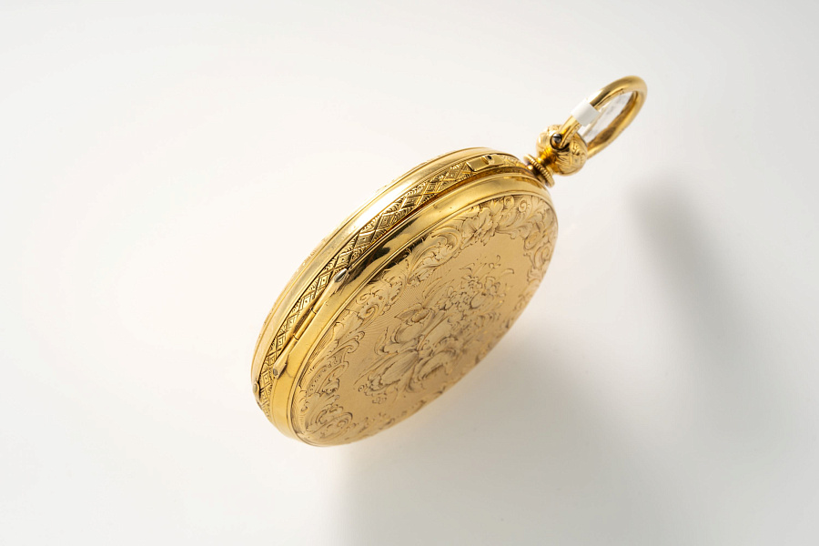 19th Century Dual Time Dead-Beat Seconds in 18k Yellow Gold with