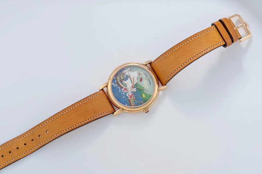 San Marco with Cloisonné Enamel Dial Ref. 136-77-9 in 18k Yellow Gold
