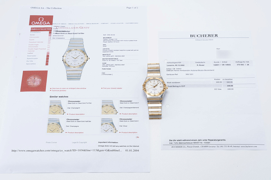 Constellation Chronometer Ref. 1202.30.00 in Stainless Steel and 18k Yellow Gold