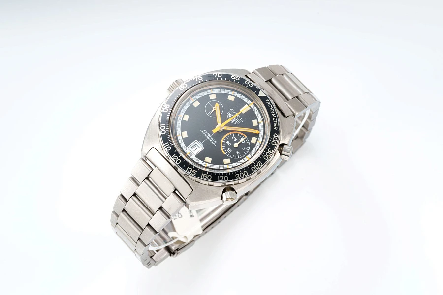 Autavia Cushion Case Chronograph in Stainless Steel