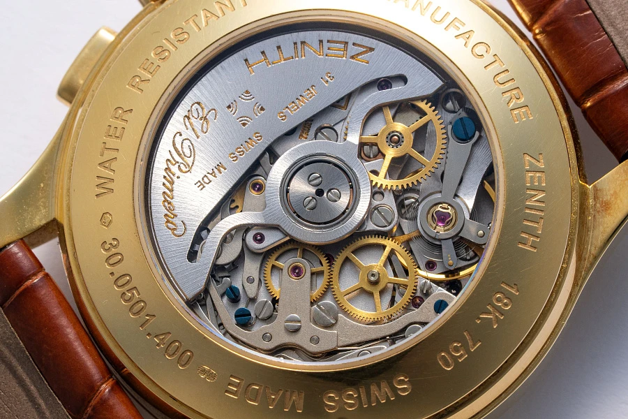 El Primero Chronograph Black Dial Ref. 30.0501.400 in 18k Yellow Gold