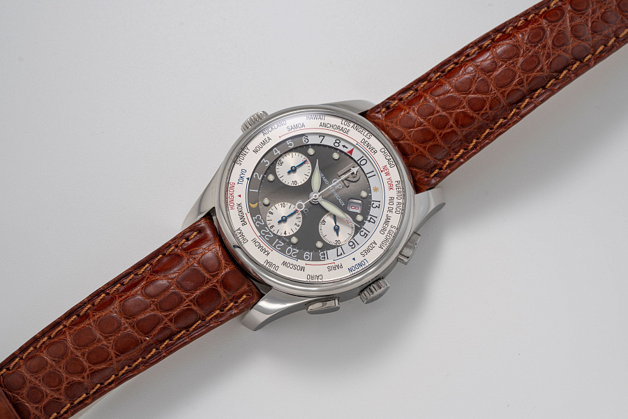 World Timer Chronograph Ref. 49805 in Stainless Steel