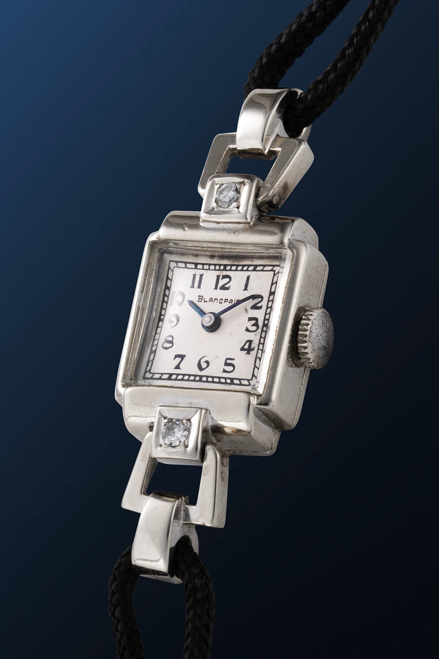 1920s Cocktail Watch in 14k White Gold with Diamonds
