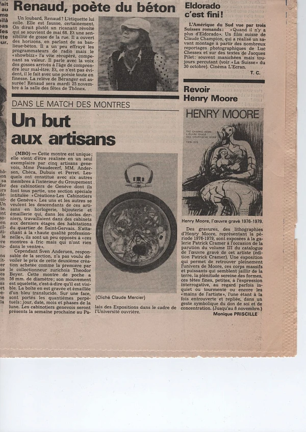 Historically Important Piece Unique Creations Les Cabinotiers de Genève Calendar