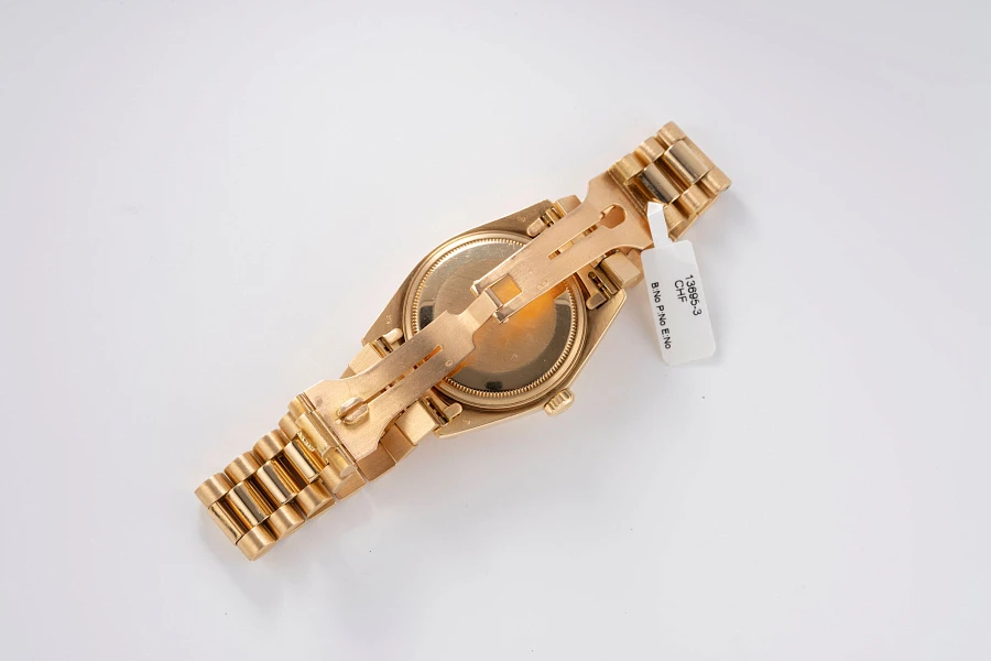 Tropical Dial Day-Date Ref. 18038 in 18k Yellow Gold