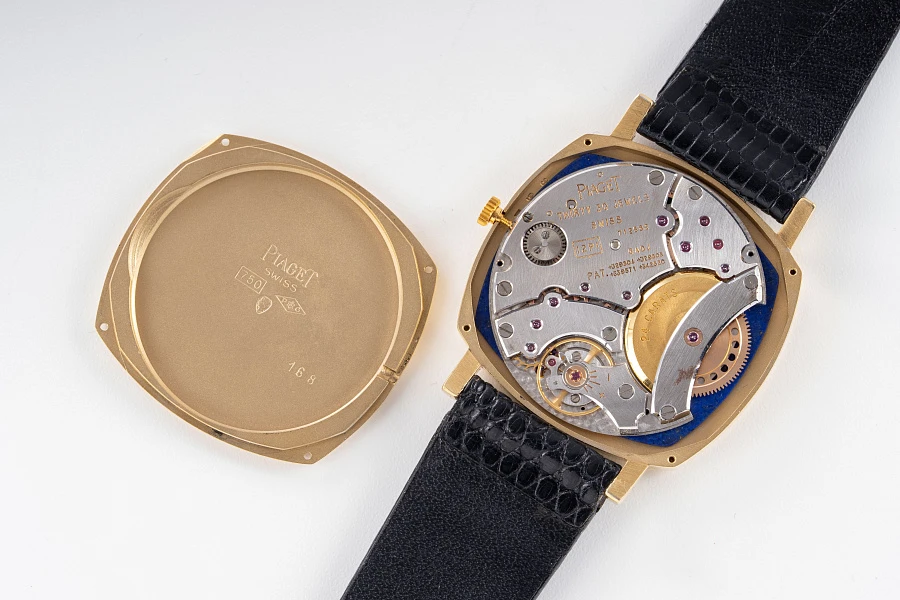 Automatic Lapis Lazuli Dial Dress Watch Ref. 13406 in 18k Yellow Gold