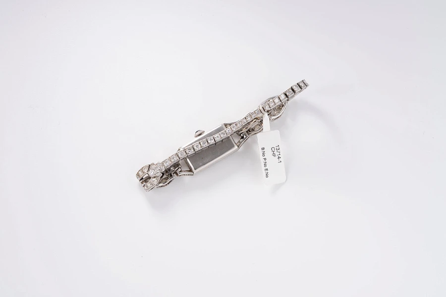 French Cocktail Watch in Platinum and Gold with Diamonds