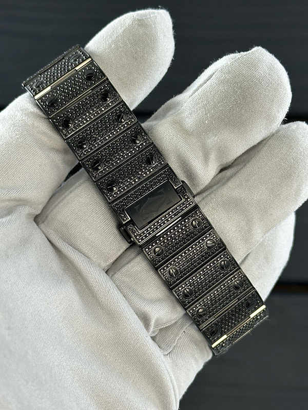 Santos de Cartier Custom Black Diamond-set