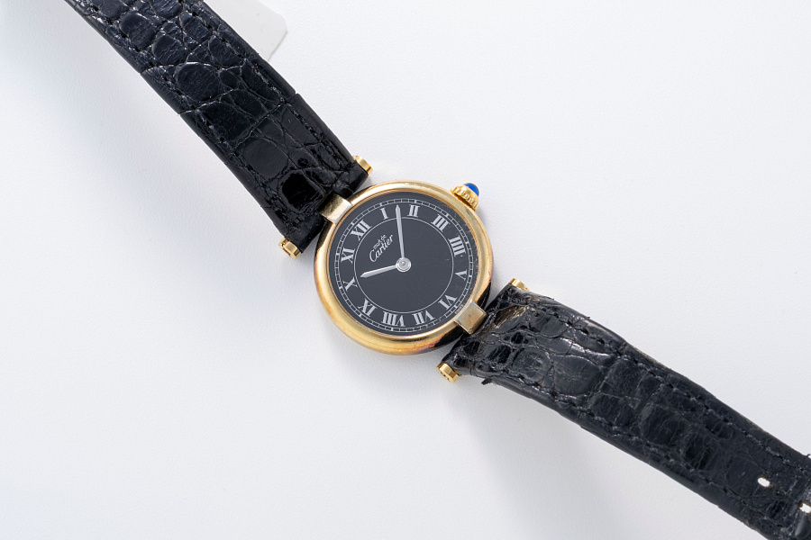 Must de Cartier Vermeil with Black Dial