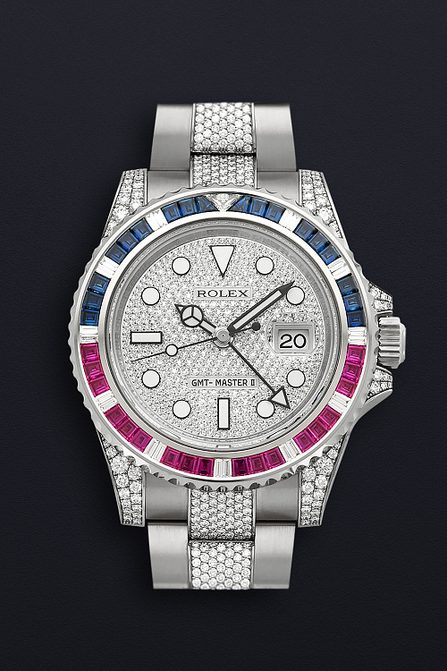 GMT Master II 116759 SARU Original Stones Sapphire Ruby Pave Dial