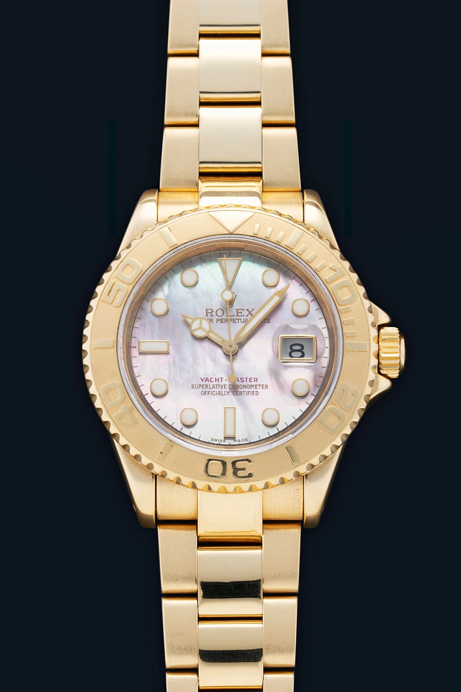 Yacht-Master Ref. 16628 in 18k Yellow Gold with Mother of Pearl Dial