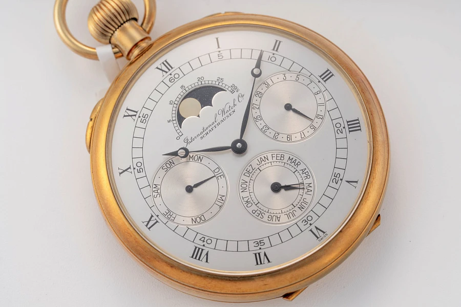 Annual Calendar Pocket Watch in 18k Yellow Gold